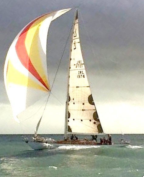 Stephen O'Flahery's Spirit 54 'Soufriere' powers downwind on Saturday