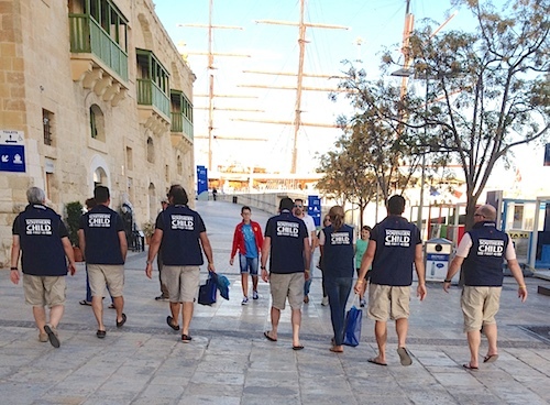 The 'Southern Child' team on tour in Valetta