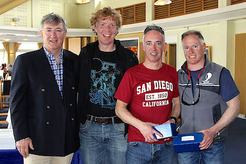 Sponsor Brian Lennon with second placed 'Dinghy Supplies' team of Shane Murphy, John Phelan and Darragh Sheridan