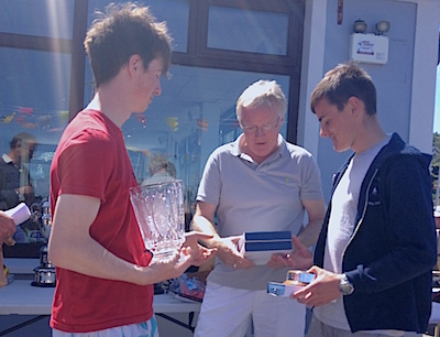 Shane and Tim are presented with the Silver Fleet prize