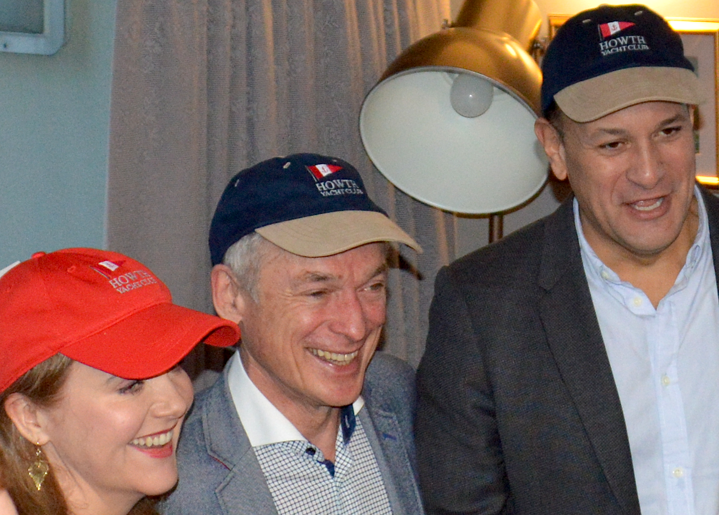 Senator Catherine Noone, Minister Richard Bruton and Taoiseach Leo Varadkar get 'HYC branded'