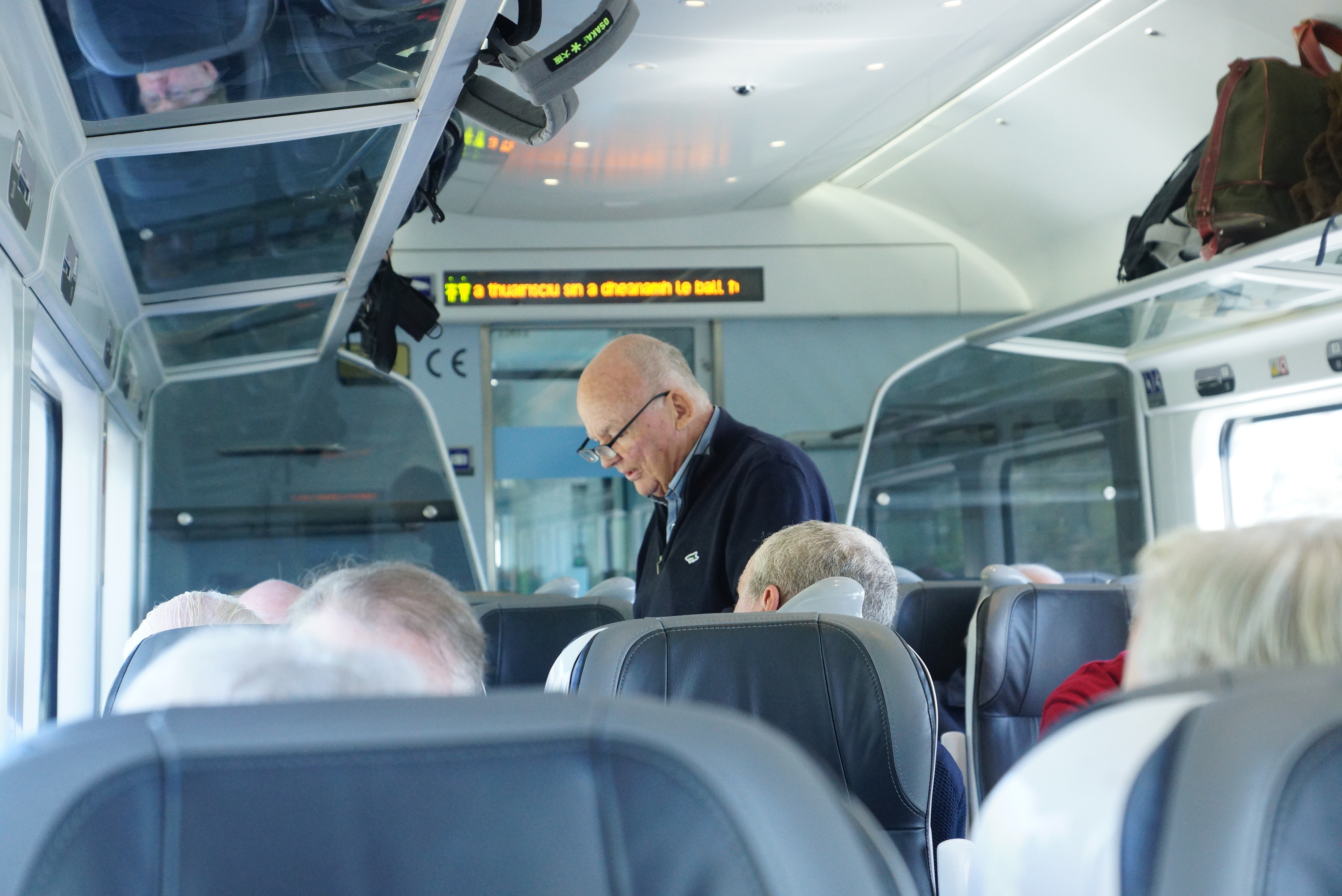 Gerry O'Neill on the train