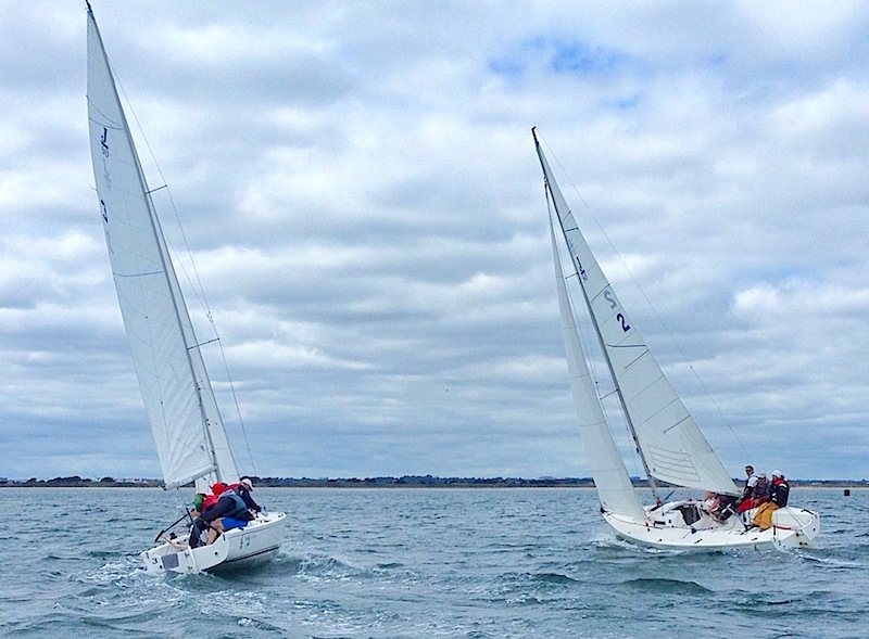 Ronan Cull (3) and Peter Courtney (2) battle for the championships