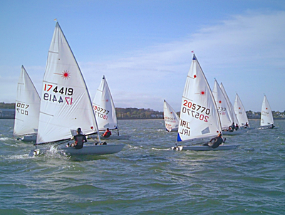 Big fleet enjoys first races of Laser Frostbite series 