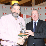 Silver Fox winners (Robert Dickson and Sean Waddilove) with trophy presented to Ian Dickson