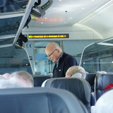 Gerry on the train.