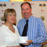 Sandra Stirling (Brazen Hussy) with Commodore Brian Turvey