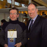 Kevin O'Byrne (Mary Ellen) with Commodore Brian Turvey